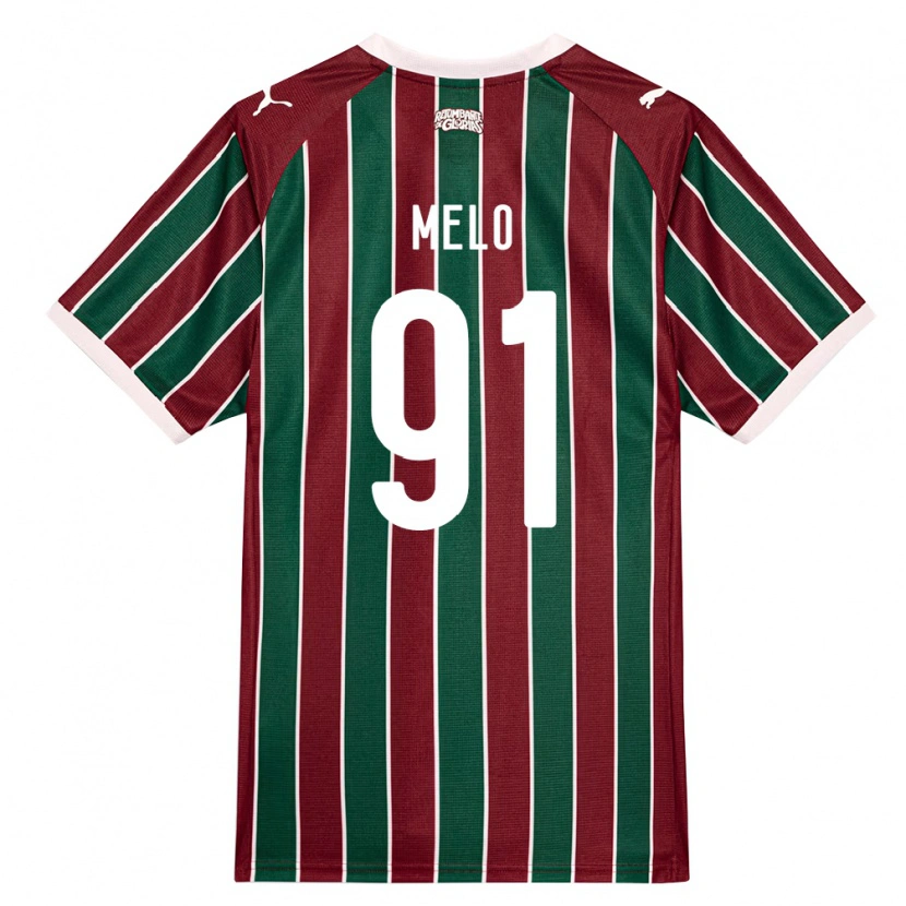 Danxen Criança Camisola Davi Melo #91 Verde Borgonha Branco Principal 2026/27 Camisa