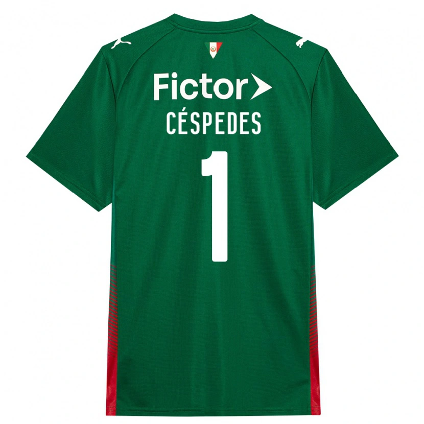 Danxen Criança Camisola Antonio Céspedes #1 Verde Vermelho Branco Principal 2026/27 Camisa