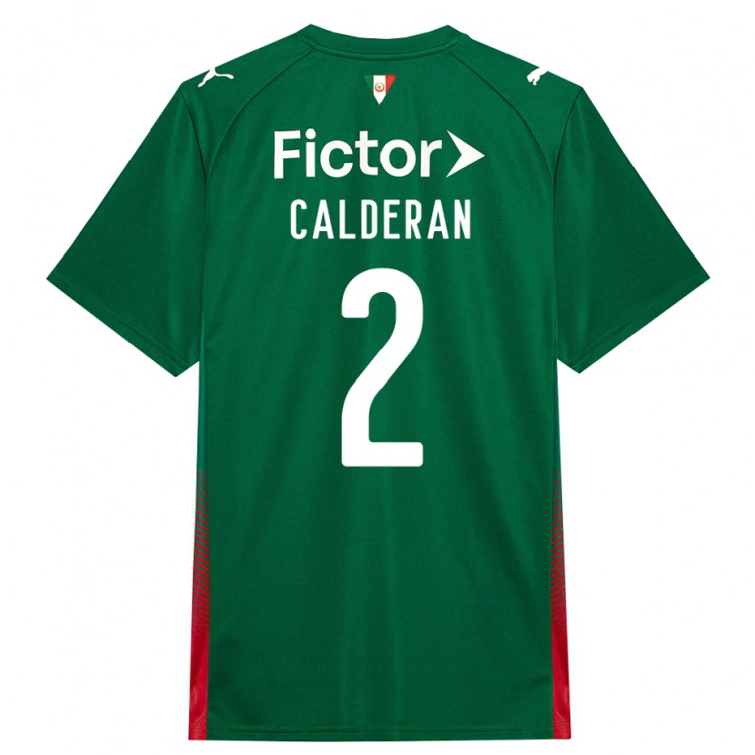 Danxen Criança Camisola Bruna Calderan #2 Verde Vermelho Branco Principal 2026/27 Camisa