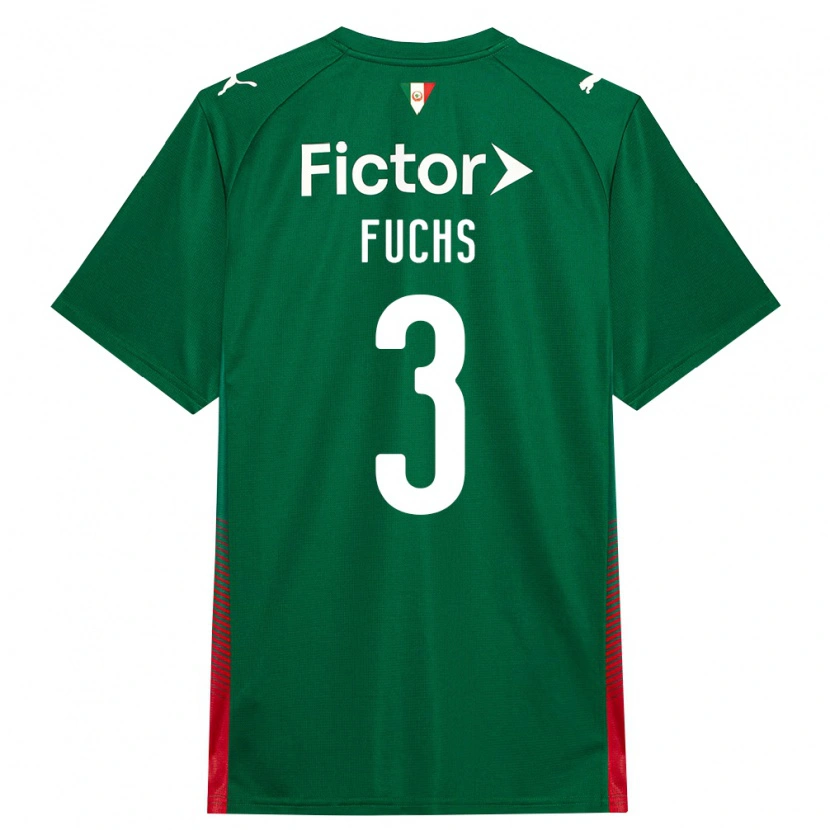 Danxen Criança Camisola Bruno Fuchs #3 Verde Vermelho Branco Principal 2026/27 Camisa