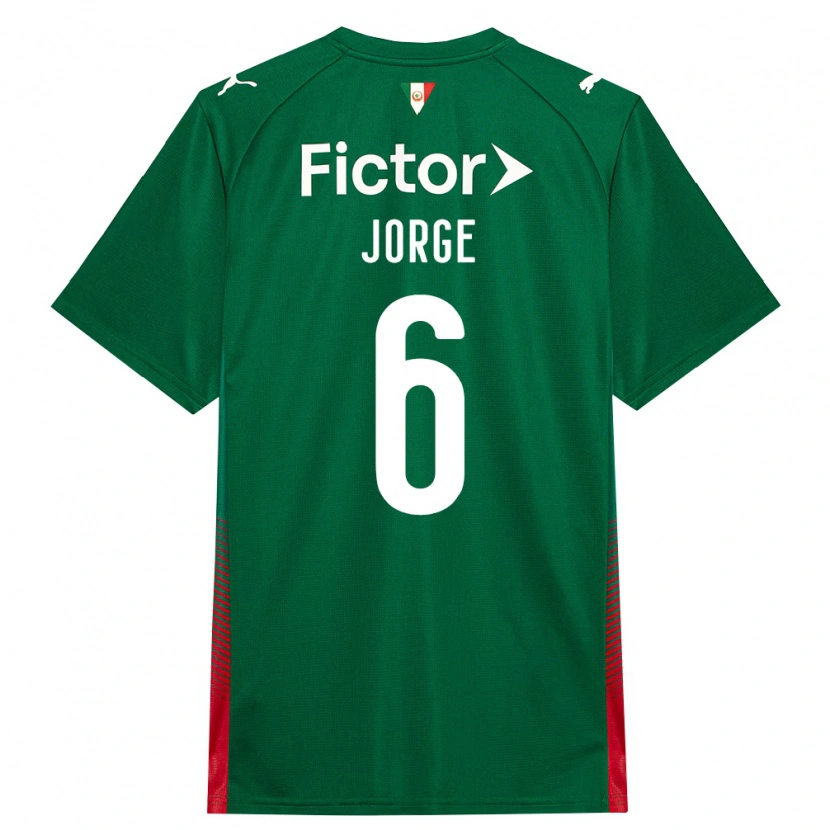 Danxen Criança Camisola Jorge #6 Verde Vermelho Branco Principal 2026/27 Camisa