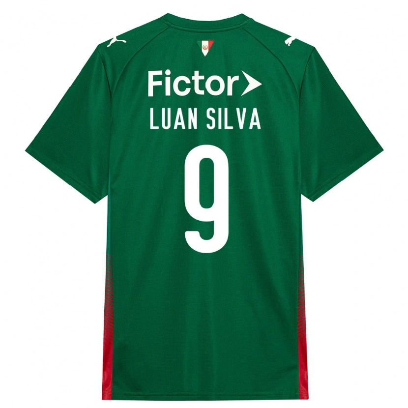 Danxen Criança Camisola Luan Silva #9 Verde Vermelho Branco Principal 2026/27 Camisa