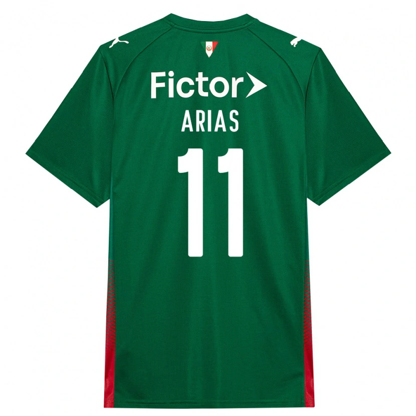 Danxen Criança Camisola Jhon Arias #11 Verde Vermelho Branco Principal 2026/27 Camisa