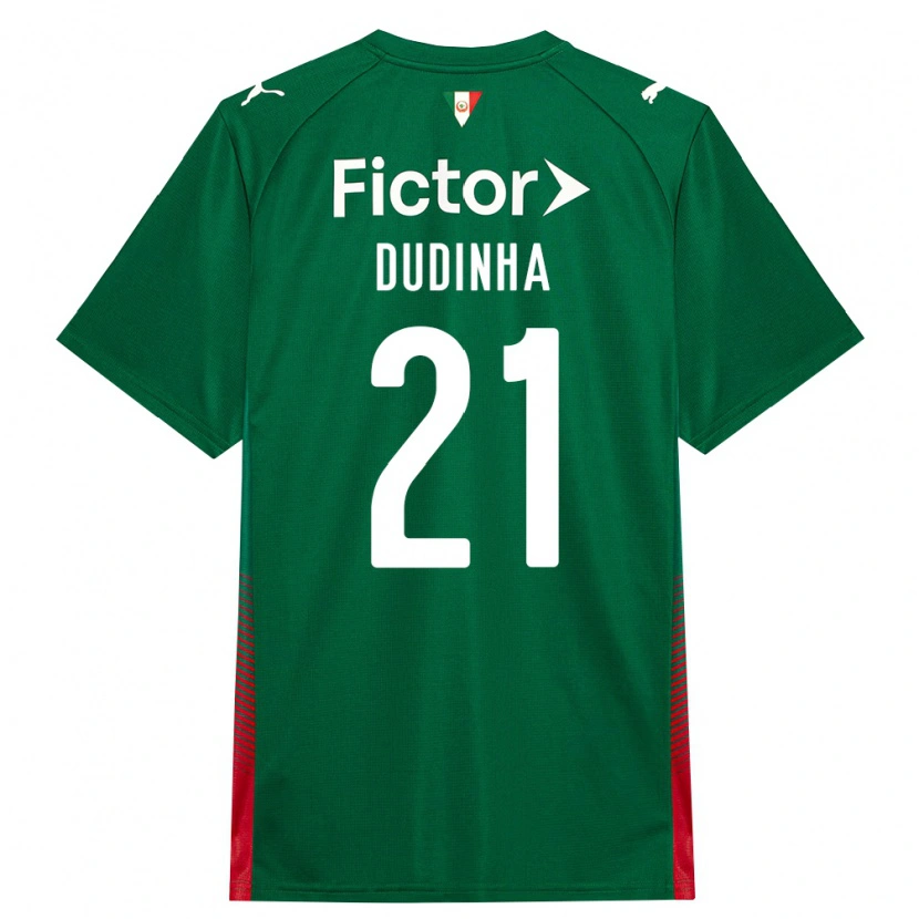 Danxen Criança Camisola Dudinha #21 Verde Vermelho Branco Principal 2026/27 Camisa