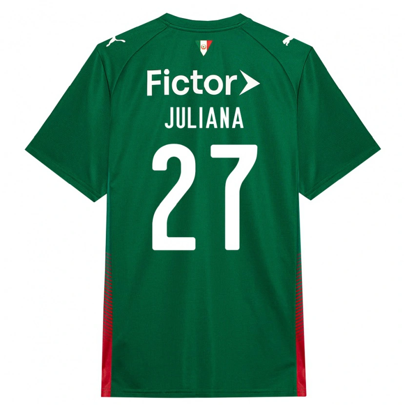 Danxen Criança Camisola Juliana #27 Verde Vermelho Branco Principal 2026/27 Camisa
