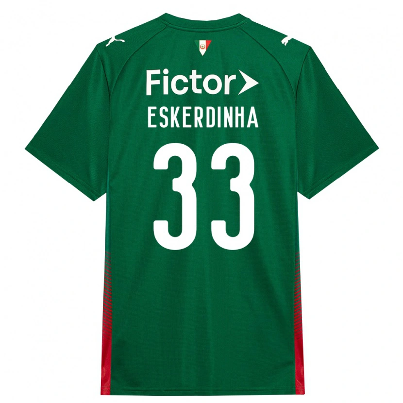 Danxen Criança Camisola Eskerdinha #33 Verde Vermelho Branco Principal 2026/27 Camisa