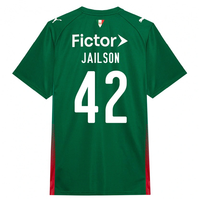Danxen Criança Camisola Jailson #42 Verde Vermelho Branco Principal 2026/27 Camisa