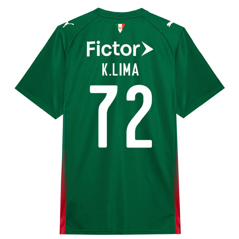 Danxen Criança Camisola Kauan Lima #72 Verde Vermelho Branco Principal 2026/27 Camisa
