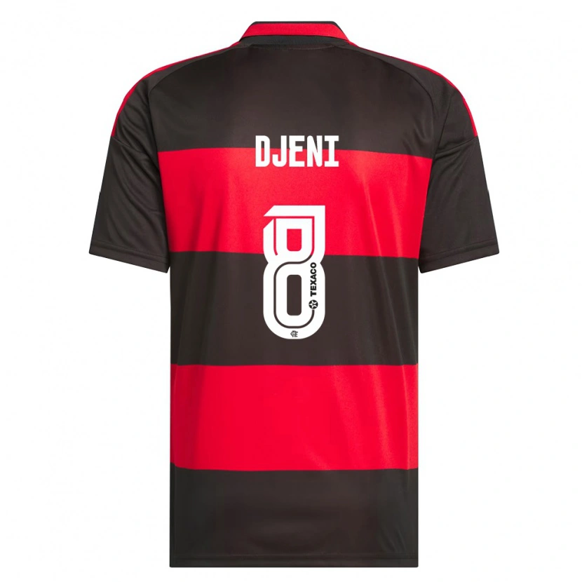 Danxen Criança Camisola Djeni #8 Vermelho Preto Branco Principal 2026/27 Camisa