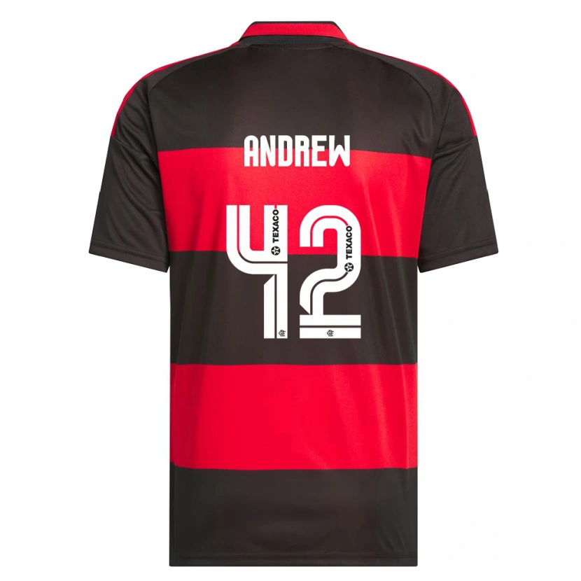 Danxen Criança Camisola Andrew Da Silva Ventura #42 Vermelho Preto Branco Principal 2026/27 Camisa