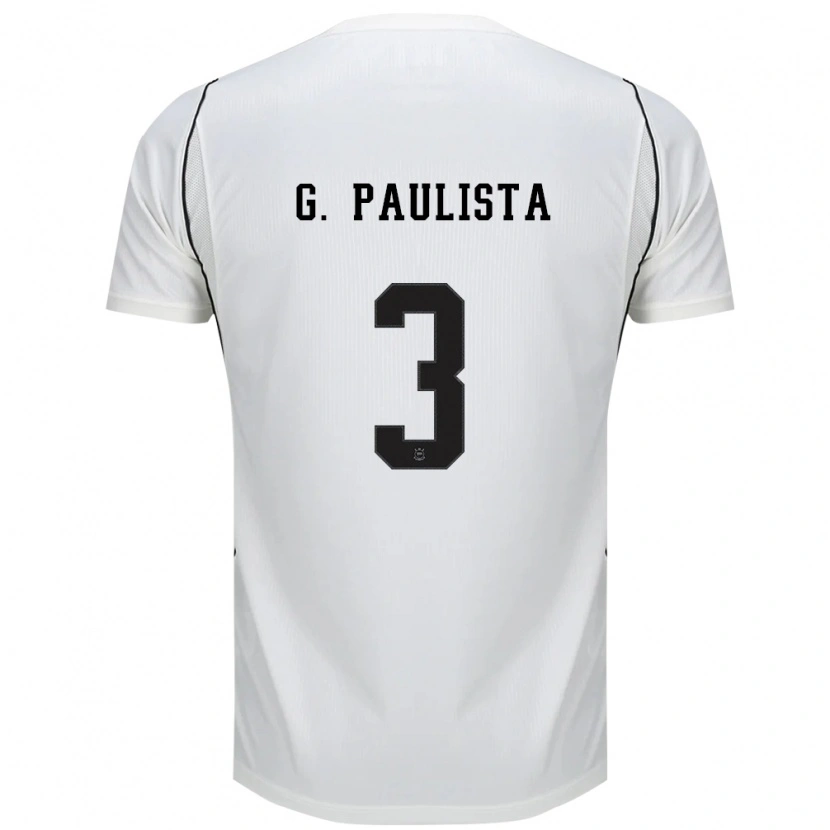 Danxen Criança Camisola Gabriel Paulista #3 Branco Preto Vermelho Principal 2026/27 Camisa