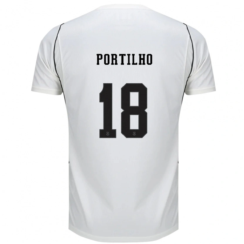 Danxen Criança Camisola Gabi Portilho #18 Branco Preto Vermelho Principal 2026/27 Camisa