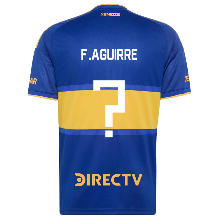 Danxen Criança Camisola Federico Aguirre #0 Azul Real Amarelo Principal 2026/27 Camisa