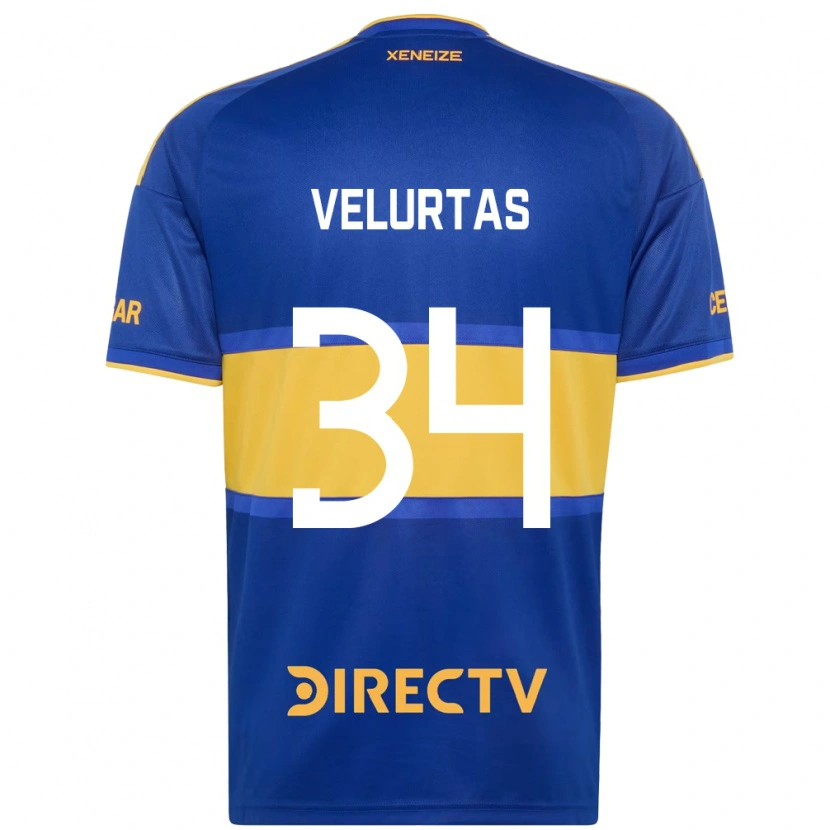 Danxen Criança Camisola Pedro Velurtas #34 Azul Real Amarelo Principal 2026/27 Camisa