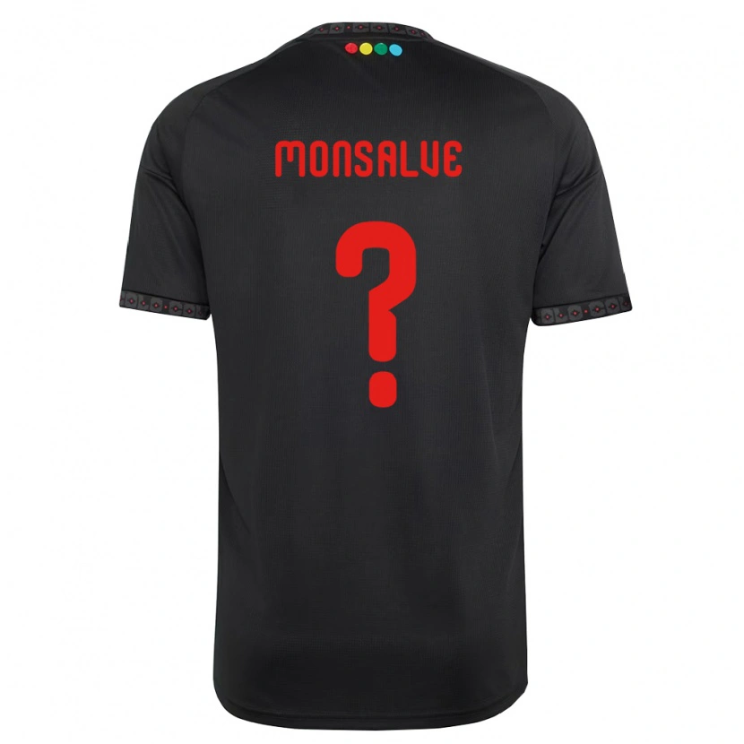Danxen Criança Camisola Gaspar Monsalve #0 Preto Vermelho Alternativa 2026/27 Camisa