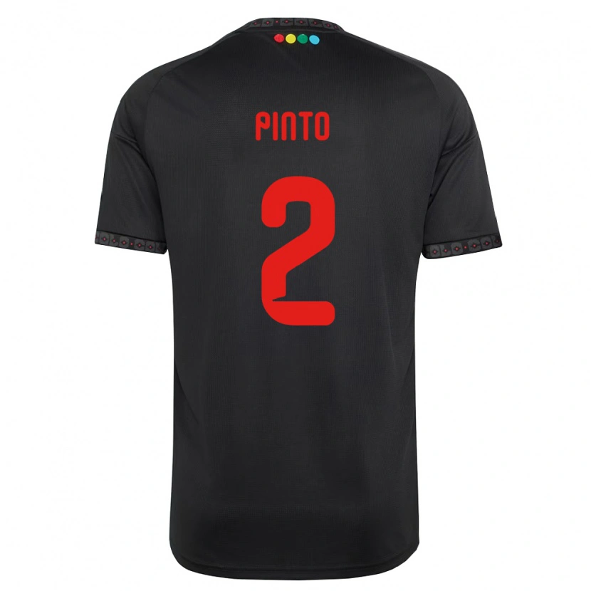 Danxen Criança Camisola Matías Pinto #2 Preto Vermelho Alternativa 2026/27 Camisa