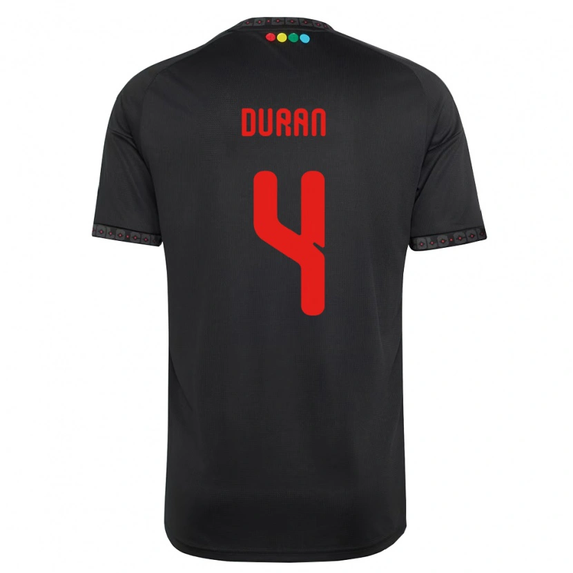 Danxen Criança Camisola Elisa Durán #4 Preto Vermelho Alternativa 2026/27 Camisa