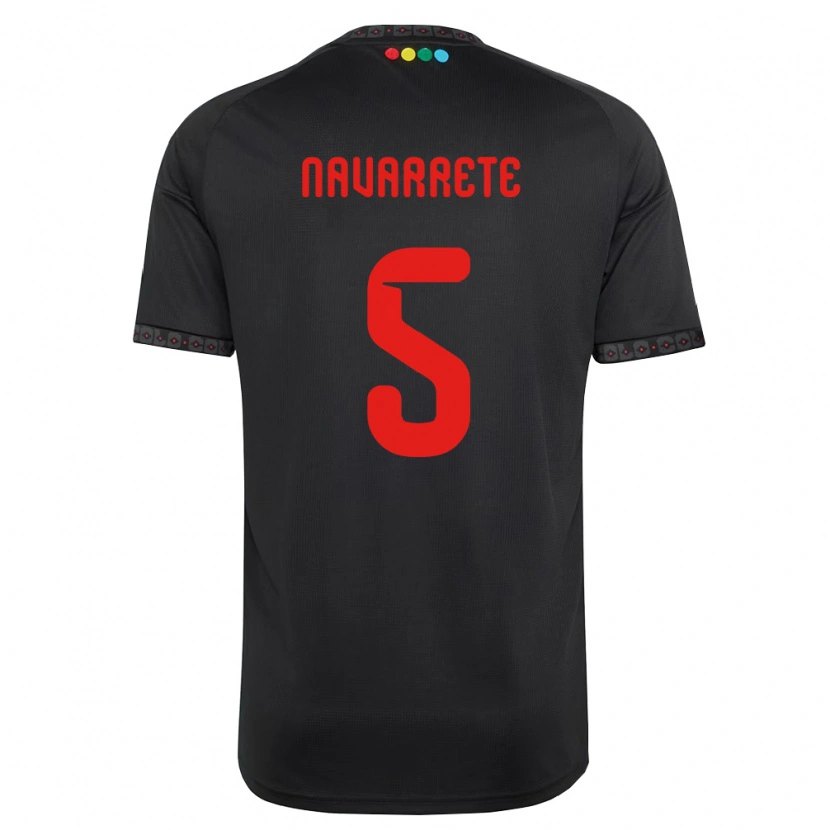 Danxen Criança Camisola Martín Navarrete #5 Preto Vermelho Alternativa 2026/27 Camisa