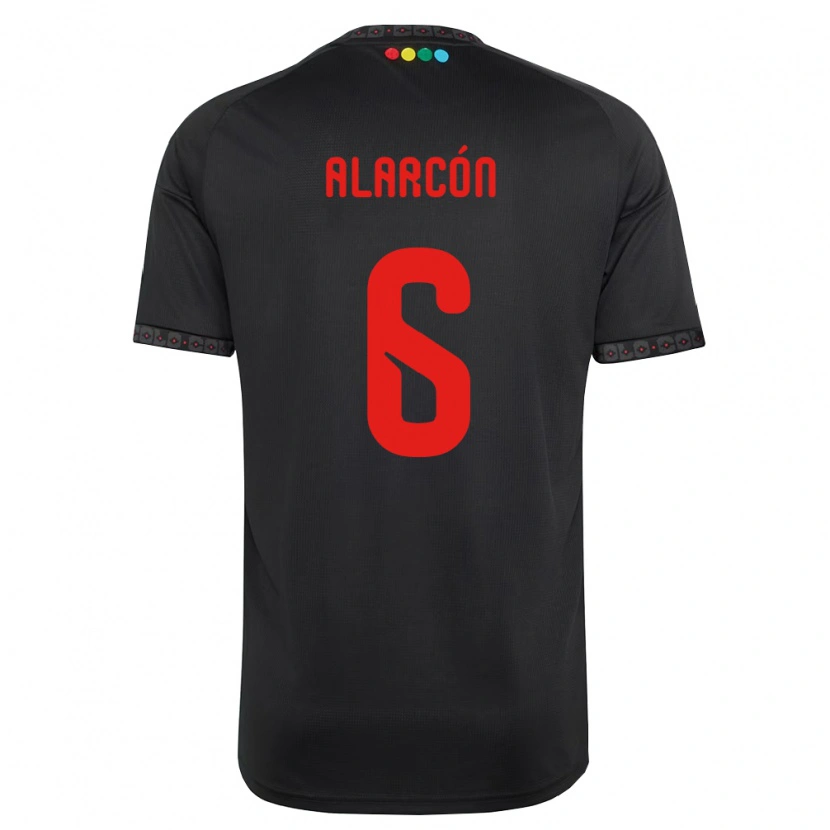 Danxen Criança Camisola Tomás Alarcón #6 Preto Vermelho Alternativa 2026/27 Camisa