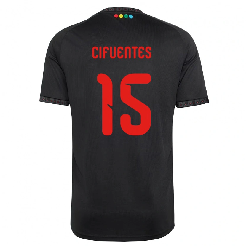 Danxen Criança Camisola Anaís Cifuentes #15 Preto Vermelho Alternativa 2026/27 Camisa