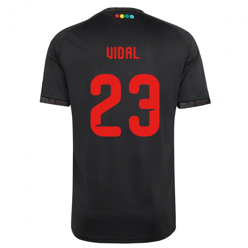 Danxen Criança Camisola Arturo Vidal #23 Preto Vermelho Alternativa 2026/27 Camisa