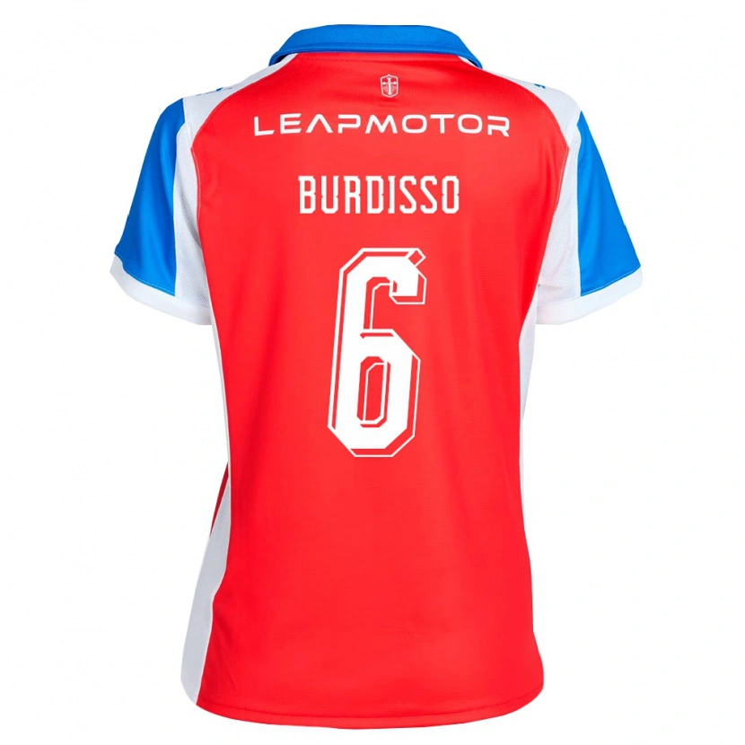 Danxen Criança Camisola Guillermo Burdisso #6 Vermelho Azul Alternativa 2026/27 Camisa