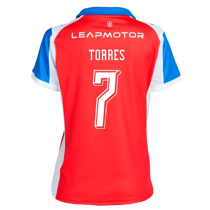 Danxen Criança Camisola Joaquín Torres #7 Vermelho Azul Alternativa 2026/27 Camisa