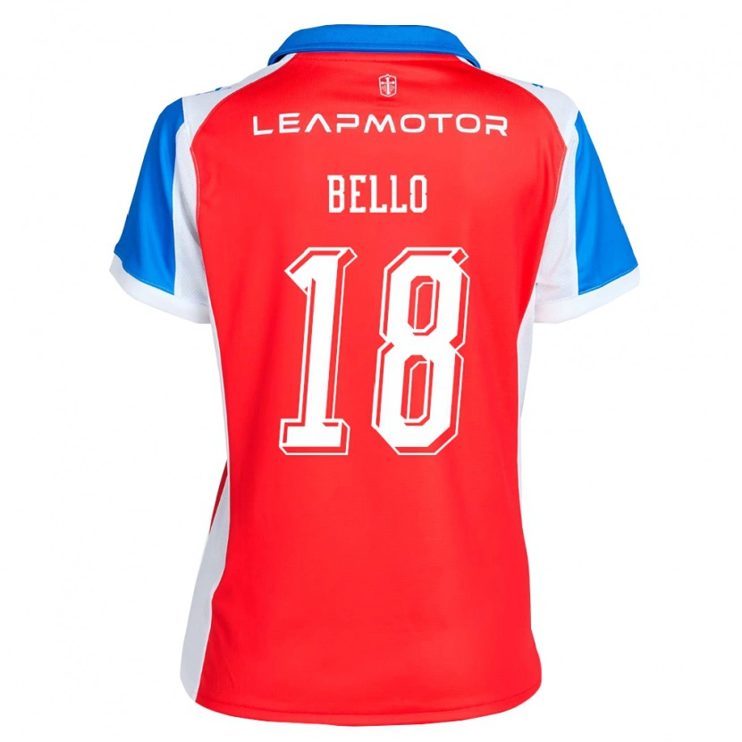 Danxen Criança Camisola Eduard Bello #18 Vermelho Azul Alternativa 2026/27 Camisa