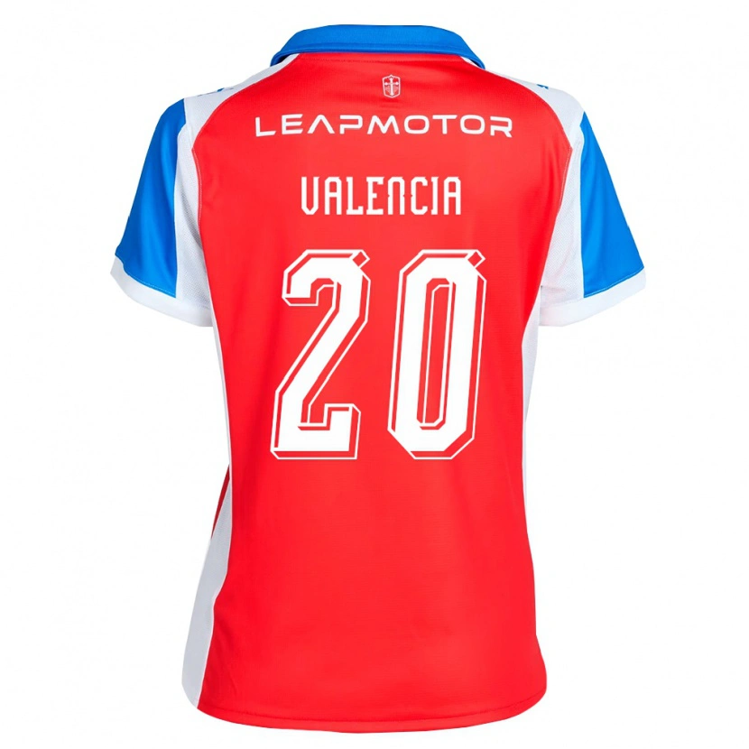 Danxen Criança Camisola Jhojan Valencia #20 Vermelho Azul Alternativa 2026/27 Camisa