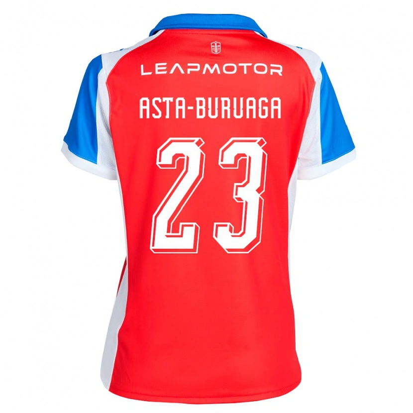 Danxen Criança Camisola Tomás Asta-Buruaga #23 Vermelho Azul Alternativa 2026/27 Camisa