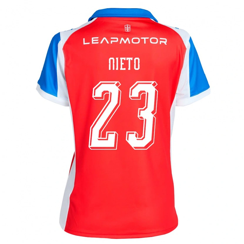 Danxen Criança Camisola Byron Nieto #23 Vermelho Azul Alternativa 2026/27 Camisa
