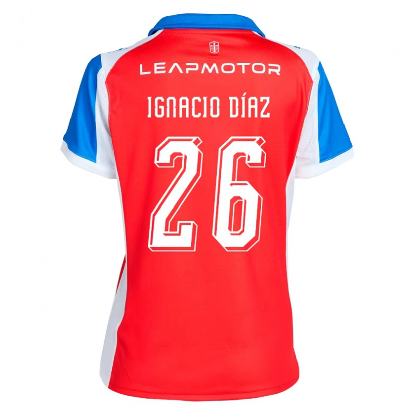 Danxen Criança Camisola Juan Ignacio Díaz #26 Vermelho Azul Alternativa 2026/27 Camisa