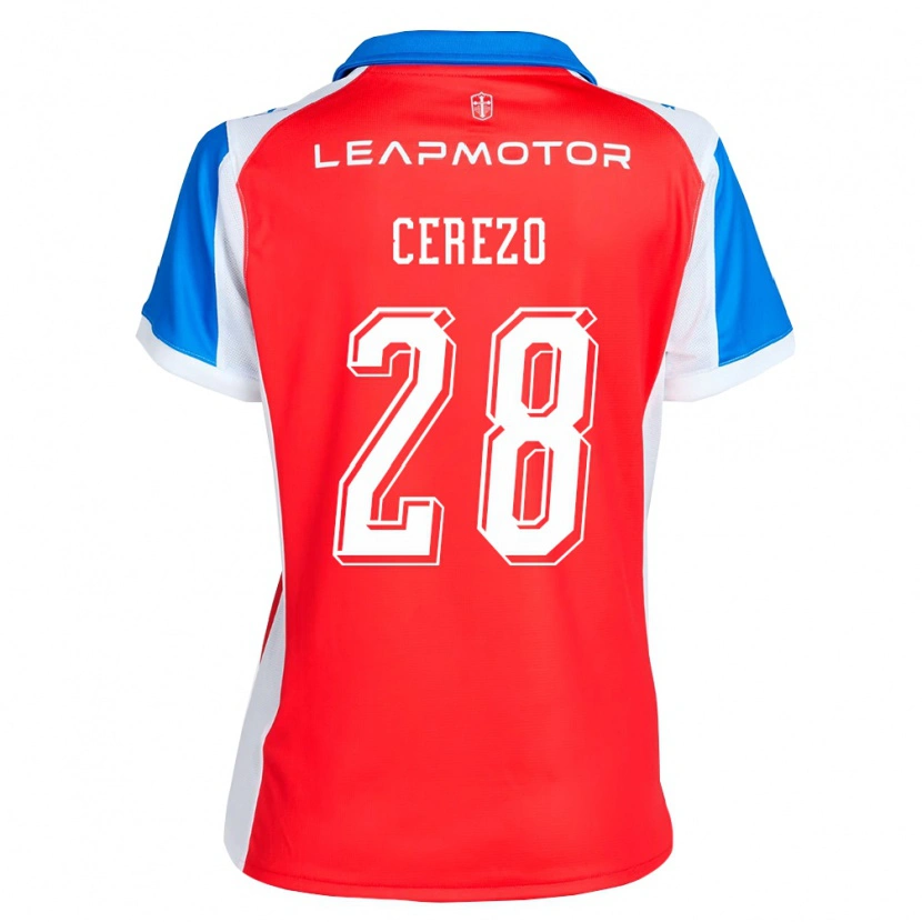 Danxen Criança Camisola Bernardo Cerezo #28 Vermelho Azul Alternativa 2026/27 Camisa