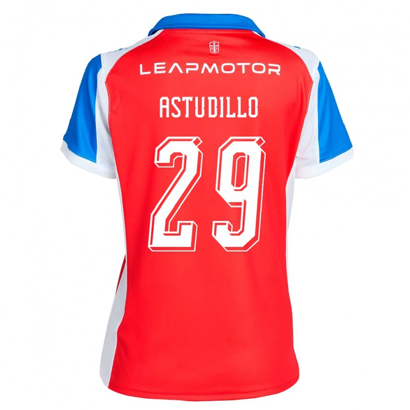 Danxen Criança Camisola Aaron Astudillo #29 Vermelho Azul Alternativa 2026/27 Camisa