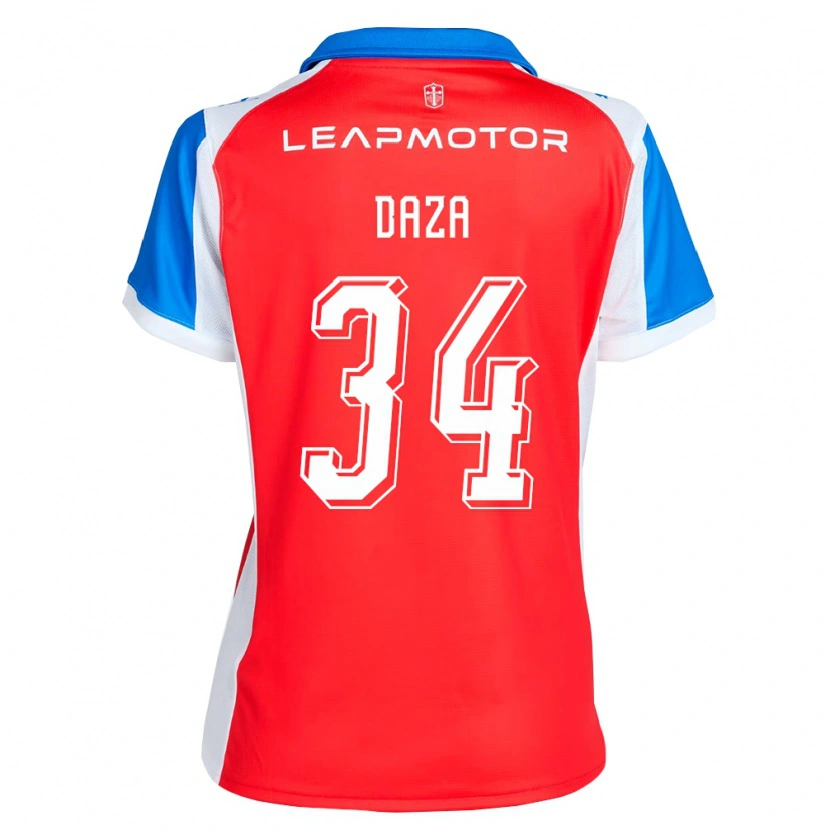 Danxen Criança Camisola Francisco Daza #34 Vermelho Azul Alternativa 2026/27 Camisa