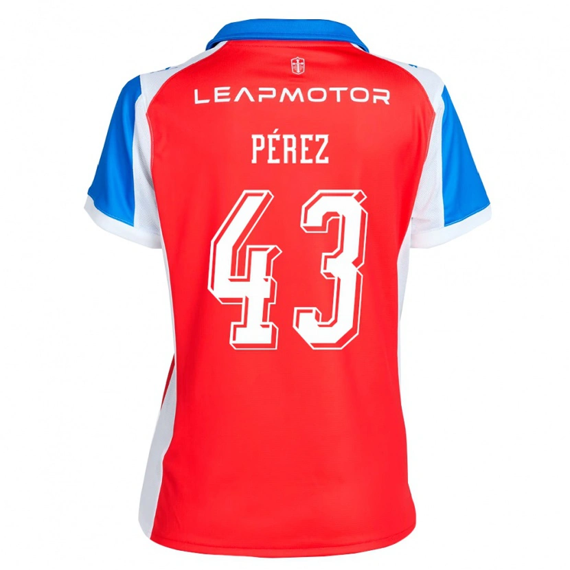 Danxen Criança Camisola Amaro Pérez #43 Vermelho Azul Alternativa 2026/27 Camisa