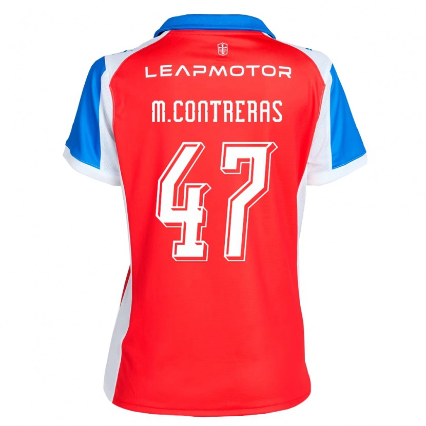 Danxen Criança Camisola Mathías Contreras #47 Vermelho Azul Alternativa 2026/27 Camisa