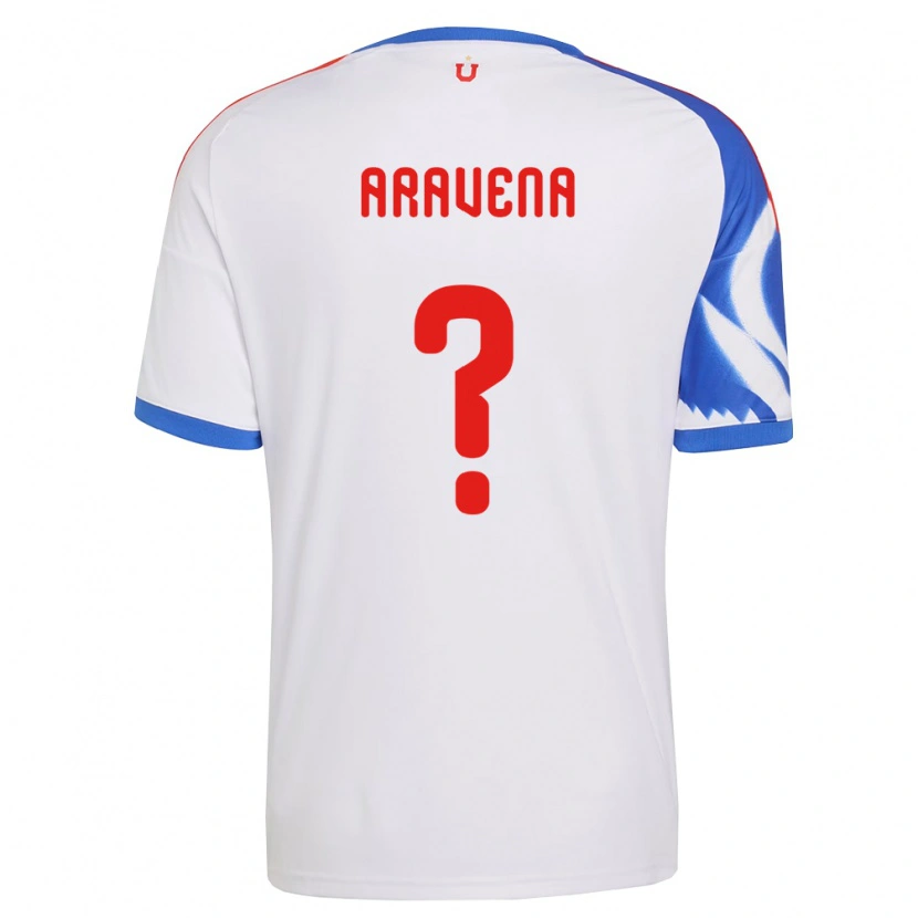Danxen Criança Camisola Benjamín Aravena #0 Branco Azul Marinho Alternativa 2026/27 Camisa