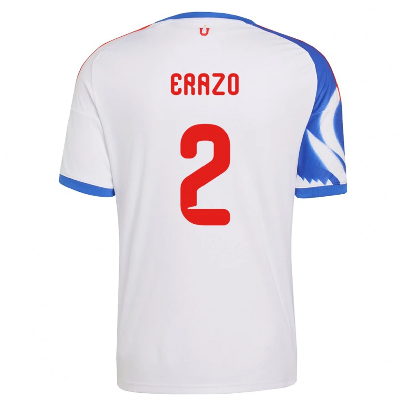 Danxen Criança Camisola Dylan Erazo #2 Branco Azul Marinho Alternativa 2026/27 Camisa