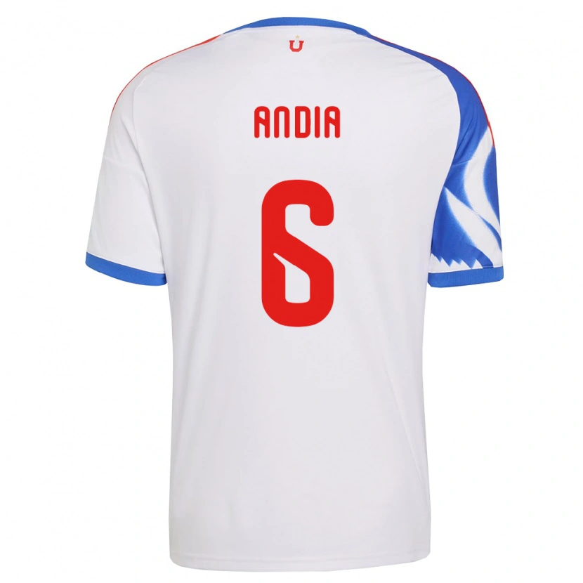 Danxen Criança Camisola Yonathan Andía #6 Branco Azul Marinho Alternativa 2026/27 Camisa