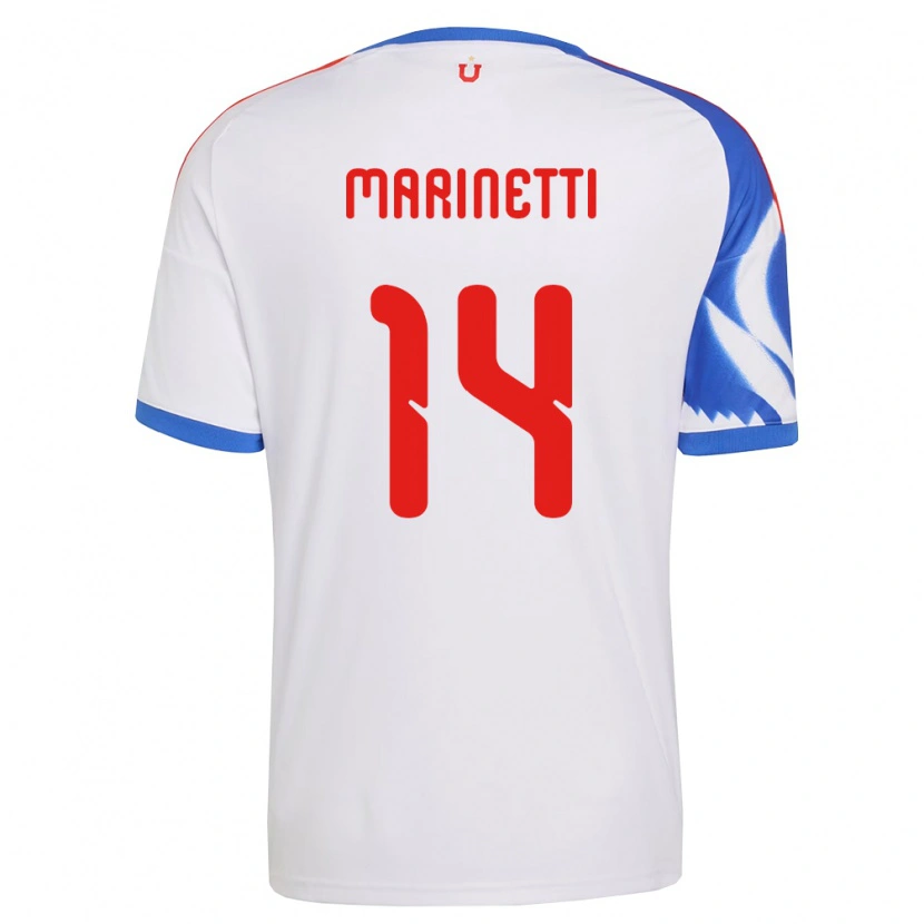 Danxen Criança Camisola Nicolás Marinetti #14 Branco Azul Marinho Alternativa 2026/27 Camisa