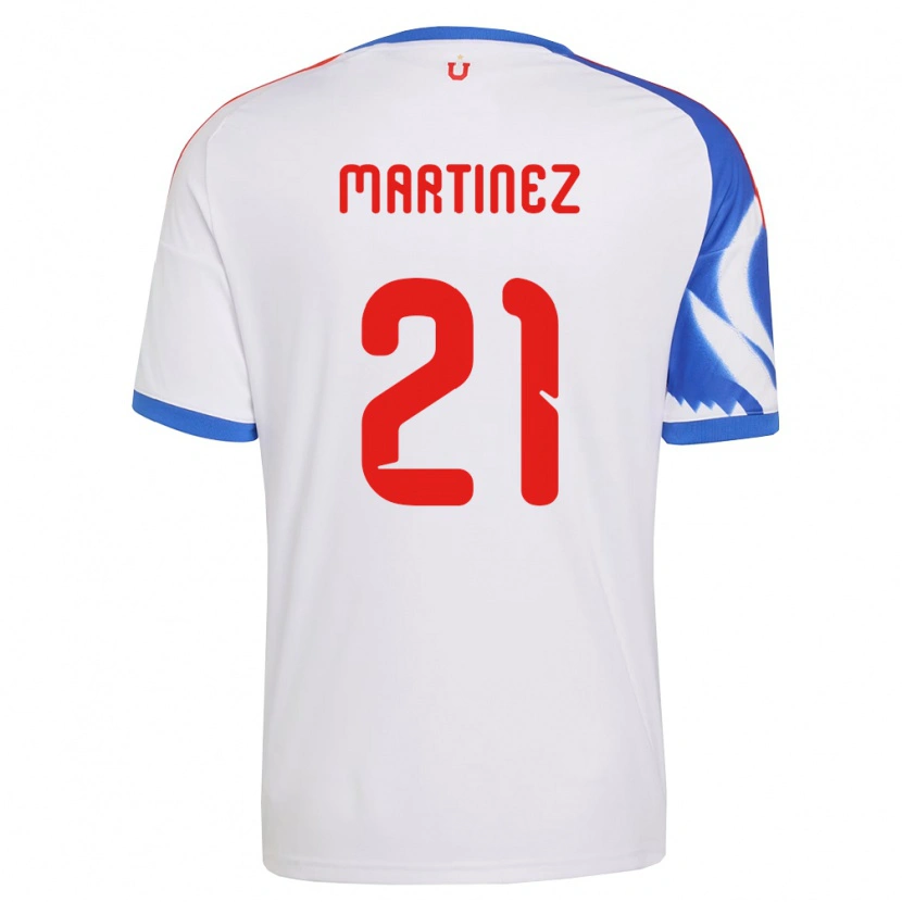 Danxen Criança Camisola Maria Martínez #21 Branco Azul Marinho Alternativa 2026/27 Camisa