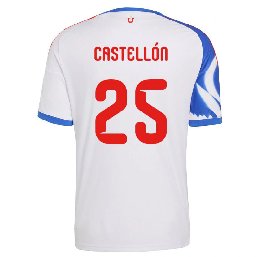 Danxen Criança Camisola Gabriel Castellón #25 Branco Azul Marinho Alternativa 2026/27 Camisa
