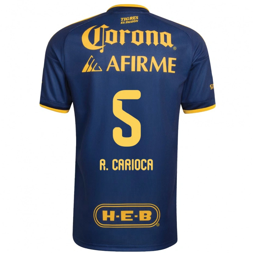 Danxen Criança Camisola Rafael Carioca #5 Azul Real Amarelo Alternativa 2026/27 Camisa