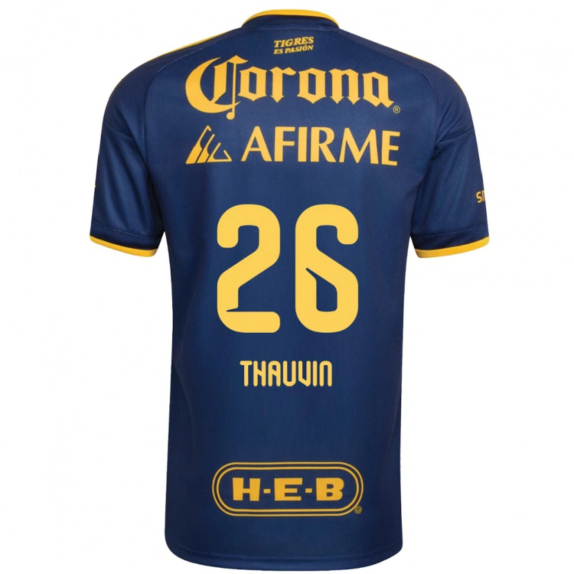 Danxen Criança Camisola Florian Thauvin #26 Azul Real Amarelo Alternativa 2026/27 Camisa