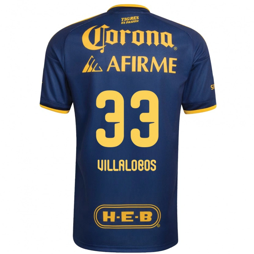 Danxen Criança Camisola Vania Villalobos #33 Azul Real Amarelo Alternativa 2026/27 Camisa