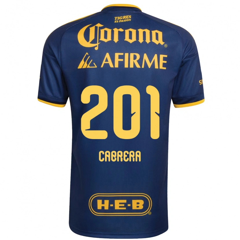 Danxen Criança Camisola Jorge Cabrera #201 Azul Real Amarelo Alternativa 2026/27 Camisa