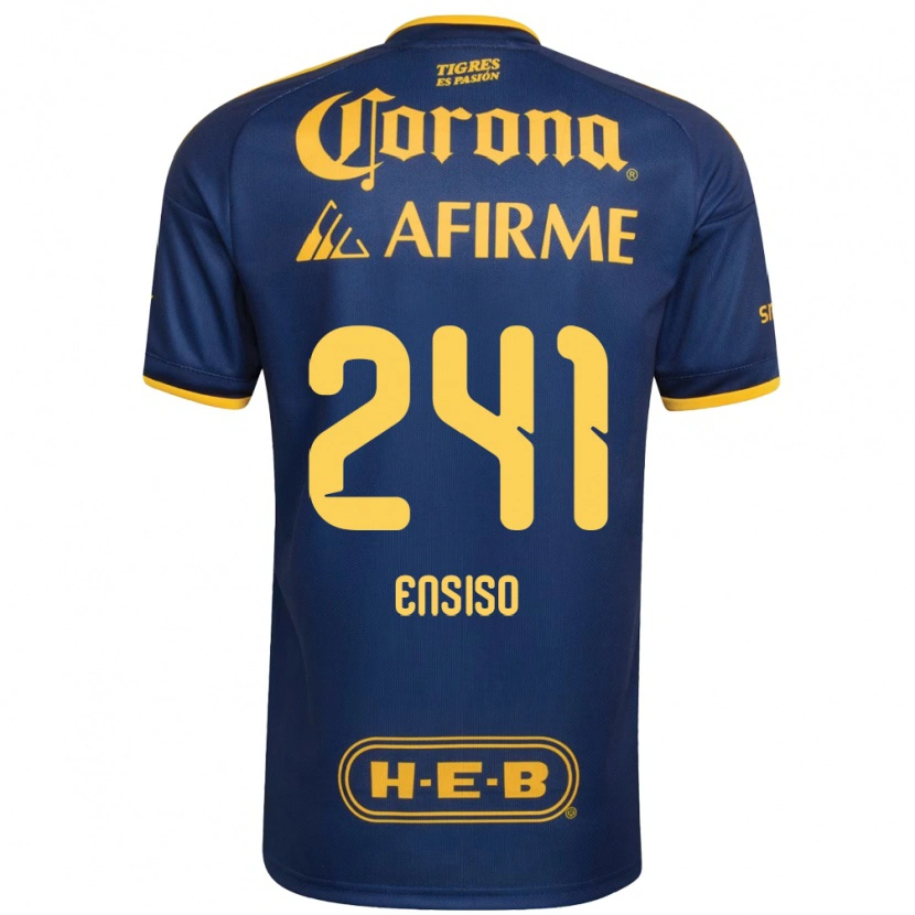 Danxen Criança Camisola Eduardo Ensiso #241 Azul Real Amarelo Alternativa 2026/27 Camisa