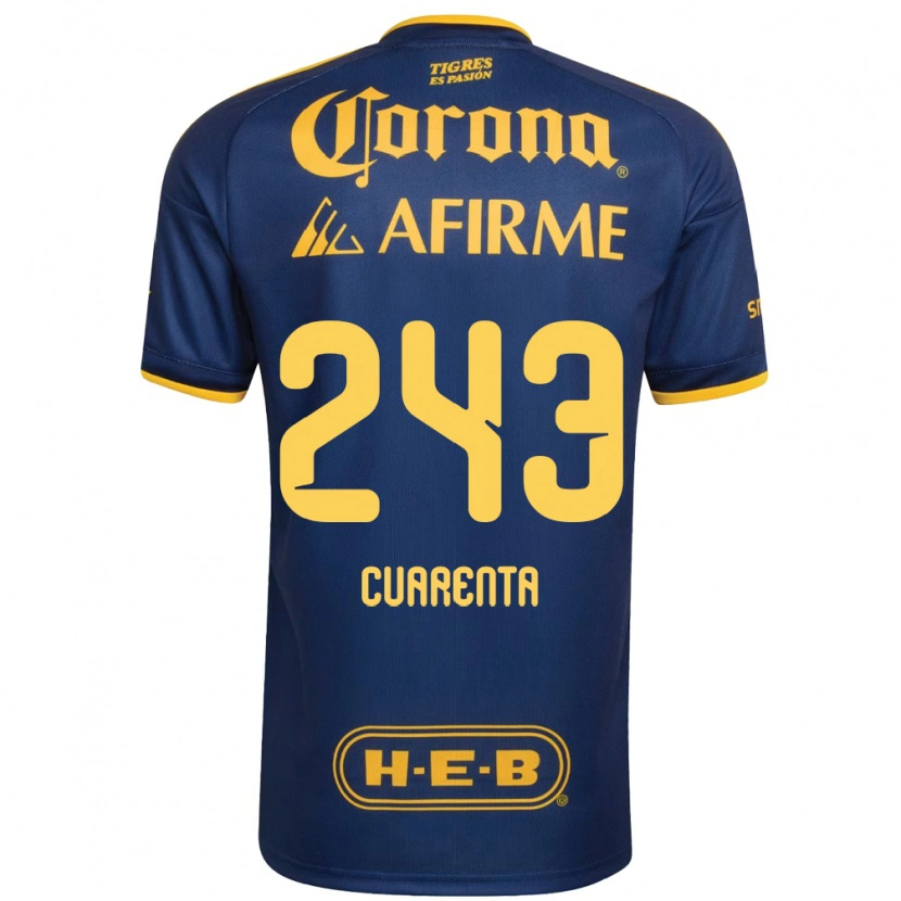 Danxen Criança Camisola Brandón Cuarenta #243 Azul Real Amarelo Alternativa 2026/27 Camisa