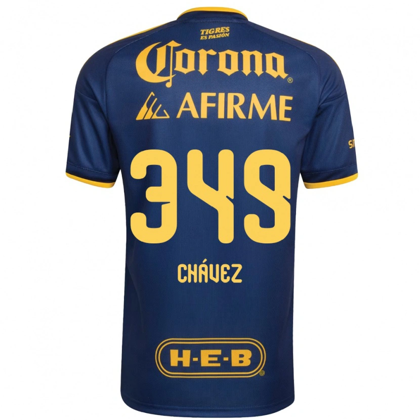 Danxen Criança Camisola Jorge Chávez #349 Azul Real Amarelo Alternativa 2026/27 Camisa